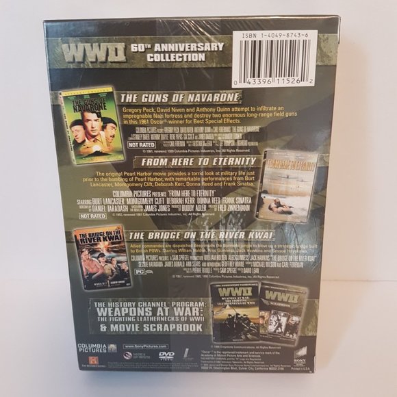 WWII 60th Anniversary Collection DVD Box Set Military War Movies Action HIstory - Picture 2 of 13